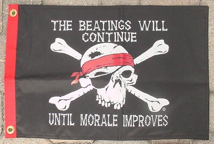 Pirate Republic 'No Quarter Given' Skull & Crossbones Pink 5'x3' Flag ! 